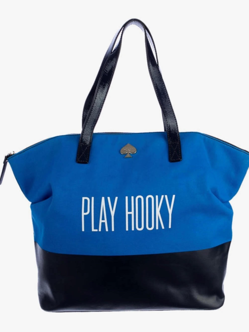 Kate Spade Play Hooky Canvas Tote Blue - Picture 16 of 16
